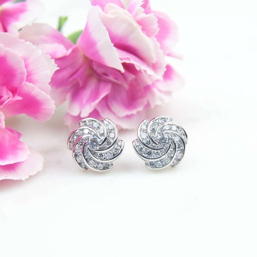 Cubic Zirconia Studs | Spiral
